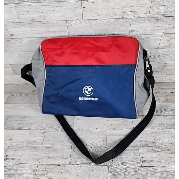 Vintage BMW Motorcycles Duffle Tote Bag Laptop Shoulder Strap 12x10x5"